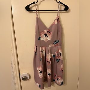 Beautiful Soprano floral pink purple dress size large, never worn